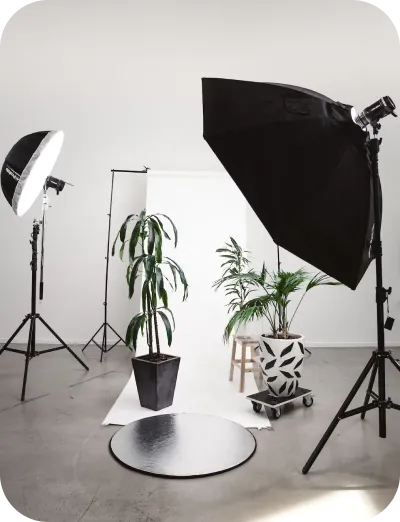 Studio light set - product example
