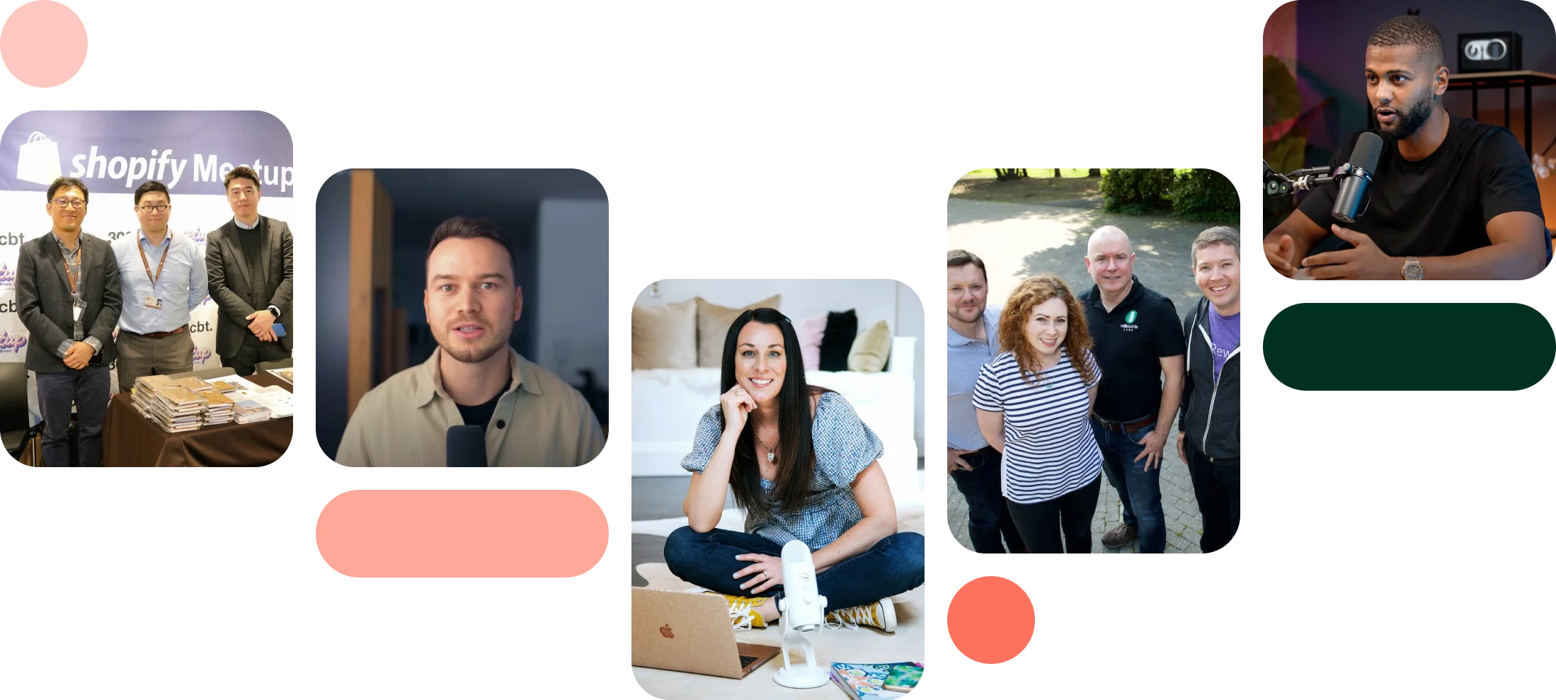 highlighting Loox's partners, enhanced with abstract design elements